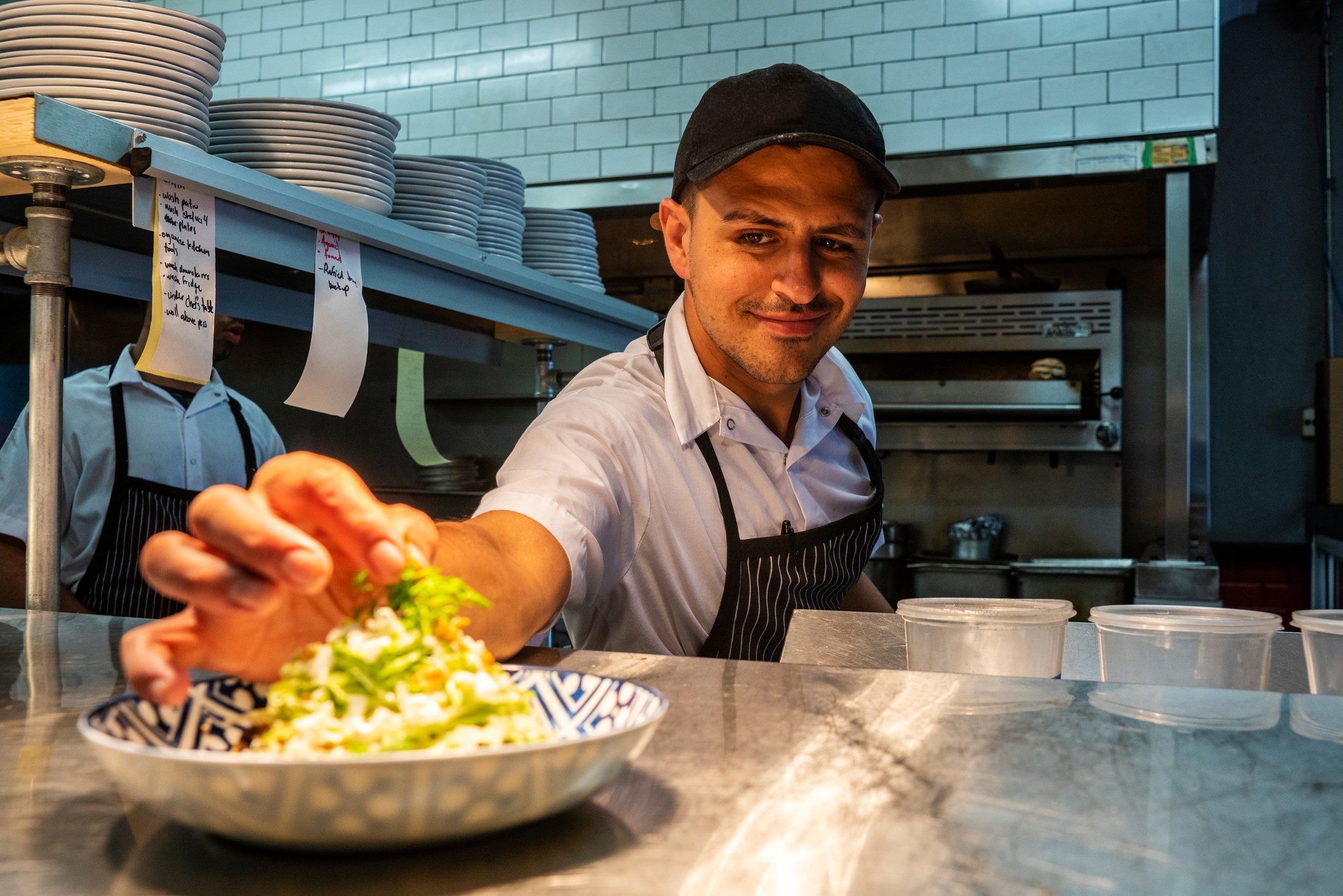 Mexican chef working in an authentic Mexican restaurant